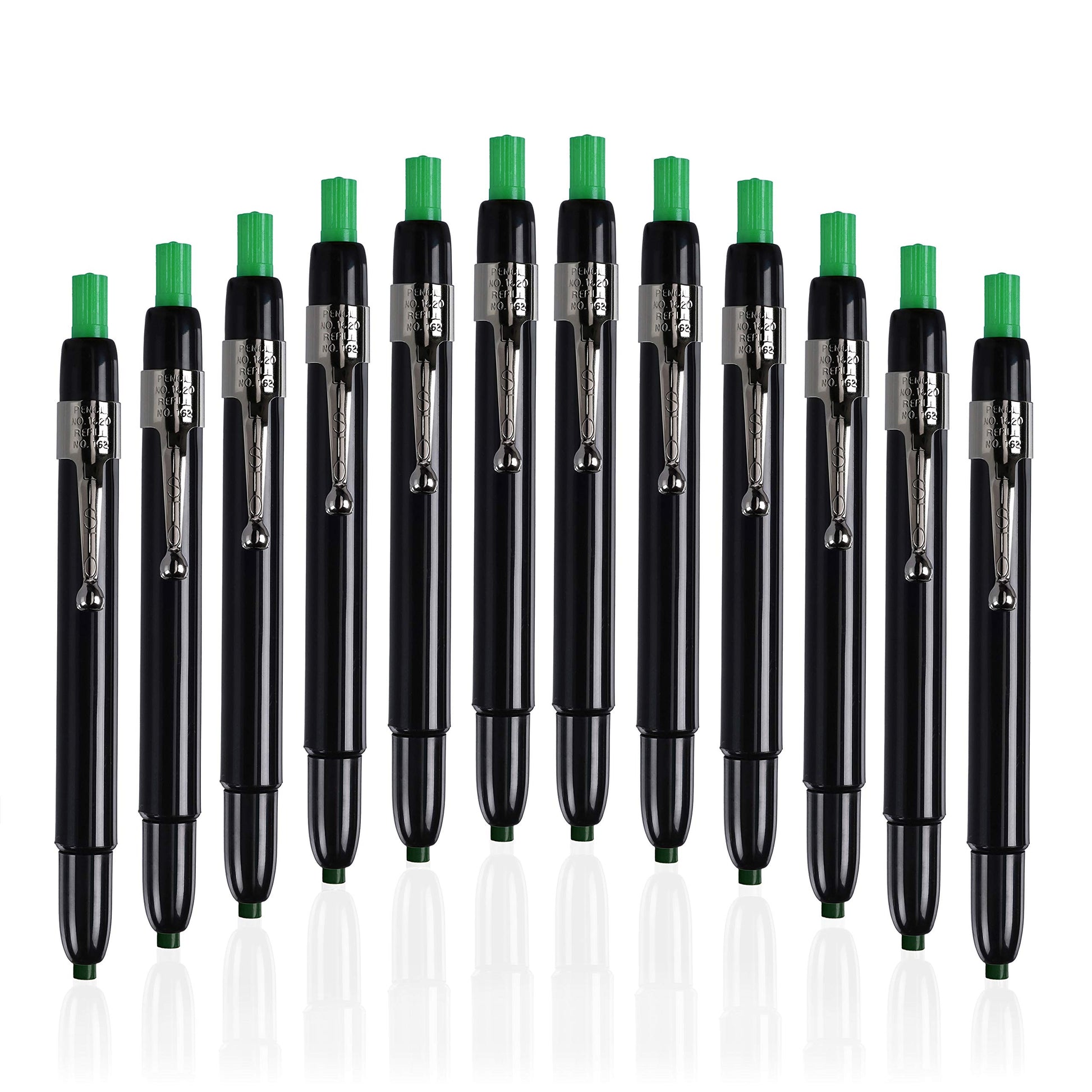 Listo 1620 Box of 12 Green Color China Markers/Grease Pencils/China Marking Pencils/Wax Pencils