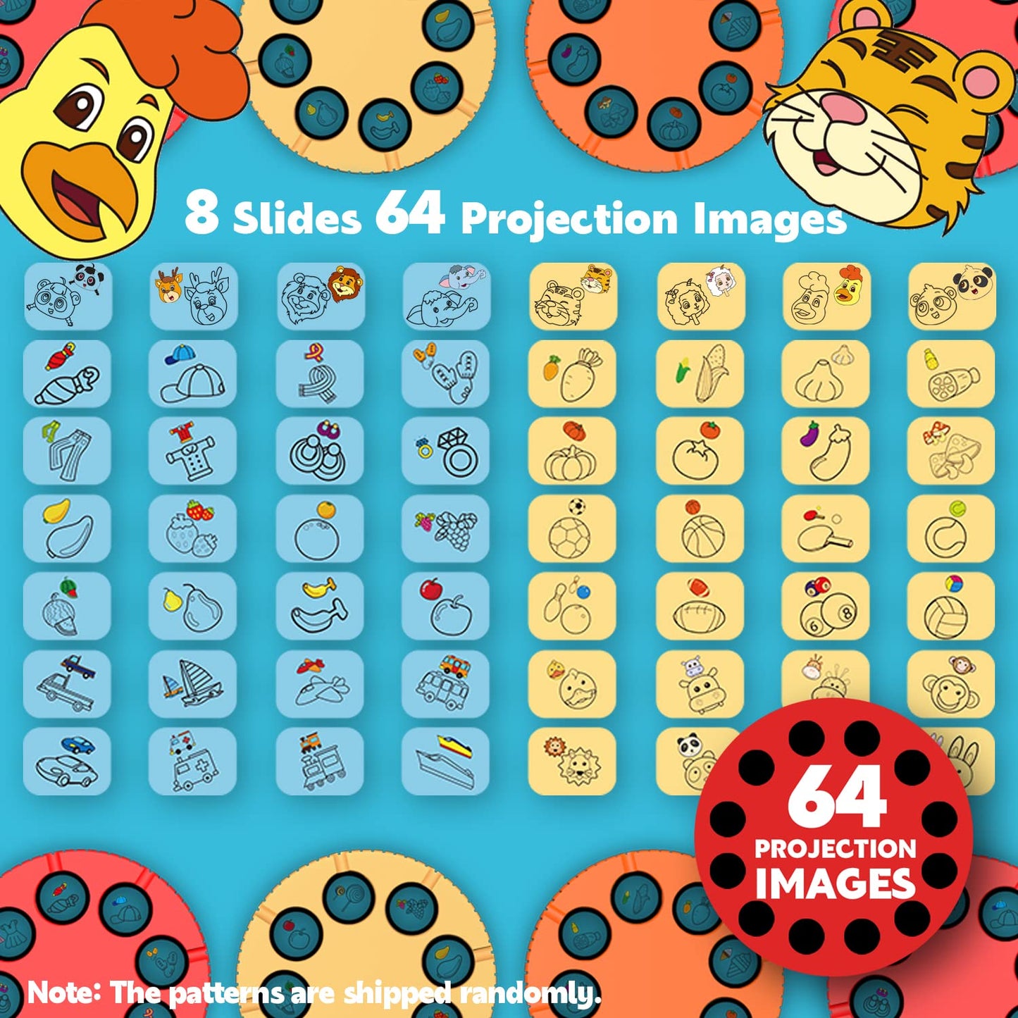 Gohero Drawing Projector for Kids Art Sketching Toy Set 64 Images Ages 3-6