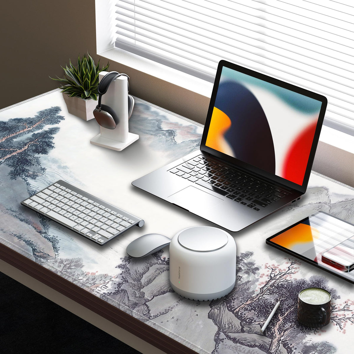 LL-COEUR XXL Landscape Gaming Mouse Pad Computer Keyboard Mat Office Desk Pad (Landscape 1, 47.2" x