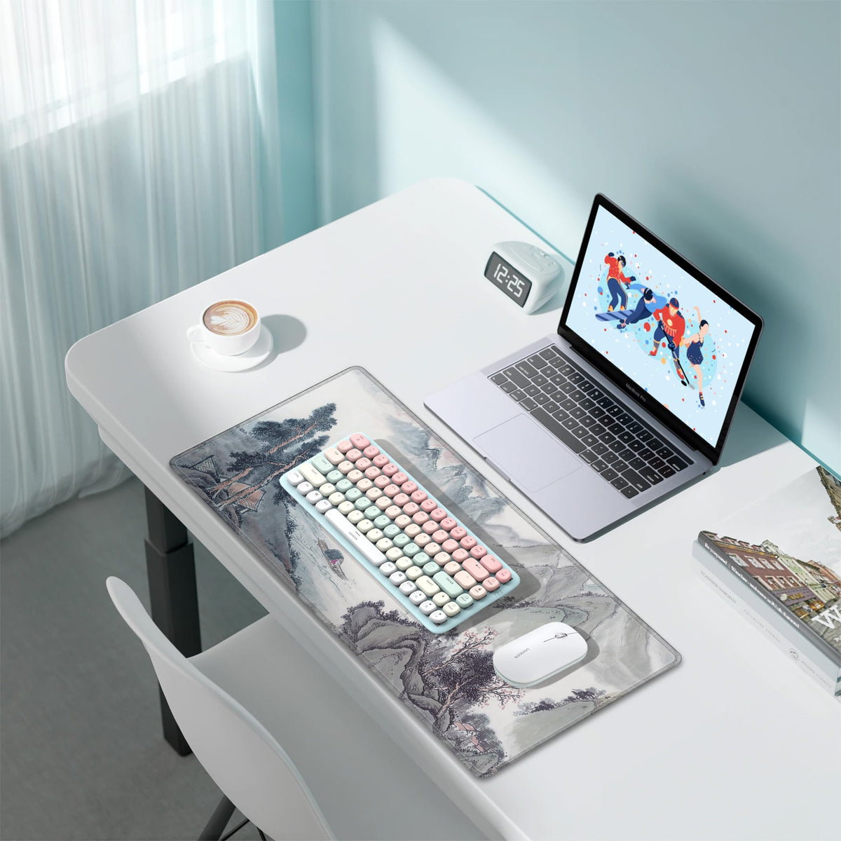LL-COEUR XXL Landscape Gaming Mouse Pad Computer Keyboard Mat Office Desk Pad (Landscape 1, 27.5" x
