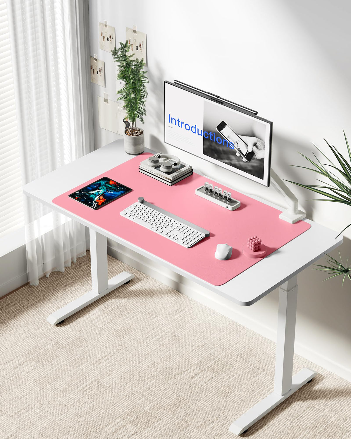 YSAGi Leather Desk Protector, Office Mat, Large Mouse Mat, Non-Slip PU Leather Blotter, Laptop Desk