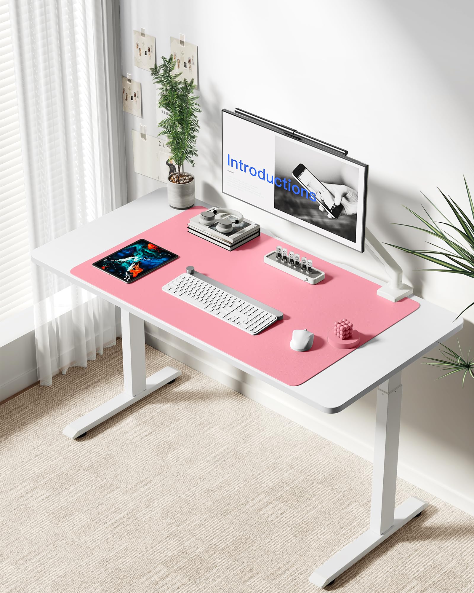 YSAGi Leather Desk Protector, Office Mat, Large Mouse Mat, Non-Slip PU Leather Blotter, Laptop Desk