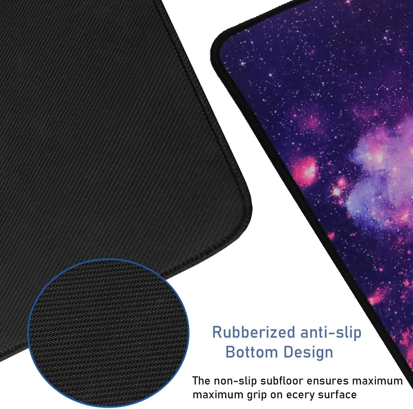 Gaming Mouse Pad with Stitched Edges (35.4X15.7In) Waterproof Desk Pad