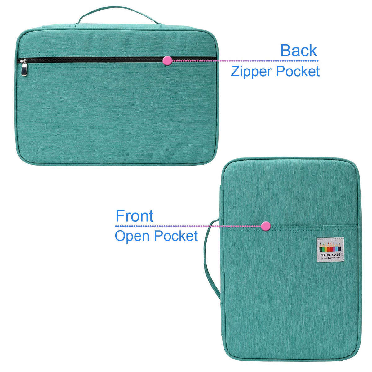 AYVANBER Big Capacity Colored Pencil Case Organizer 304 Slots Pen Holder Waterproof Storage Pouch