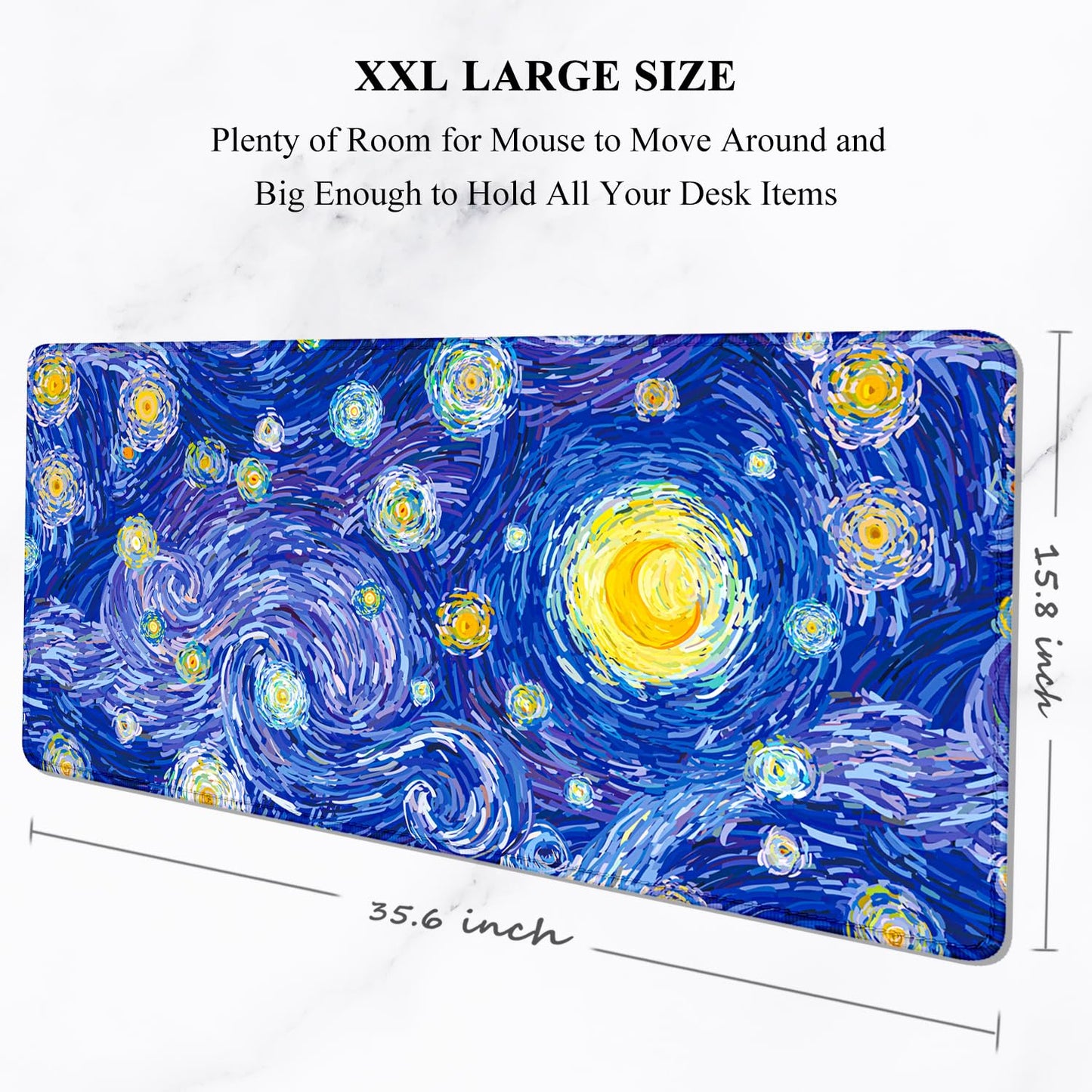 Auhoahsil Desk Mouse Pad, Large Gaming Mousepad, XXL Desk Pad, Extended Long Superior Micro-Weave