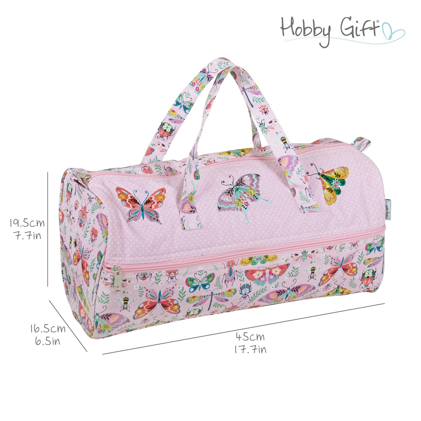 Hobby Gift Knitting Bag Large Yarn Storage Bag with Zippered Compartments for Knitting Needles