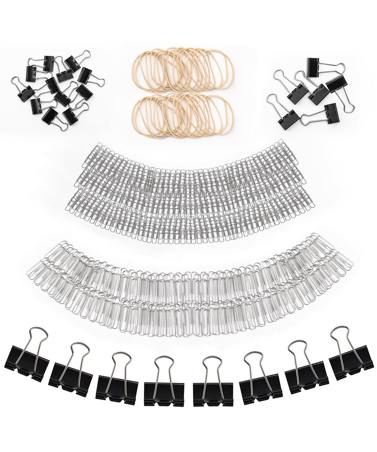 Mr. Pen- Assorted Binder Clips, Paper Clips, Rubber Bands