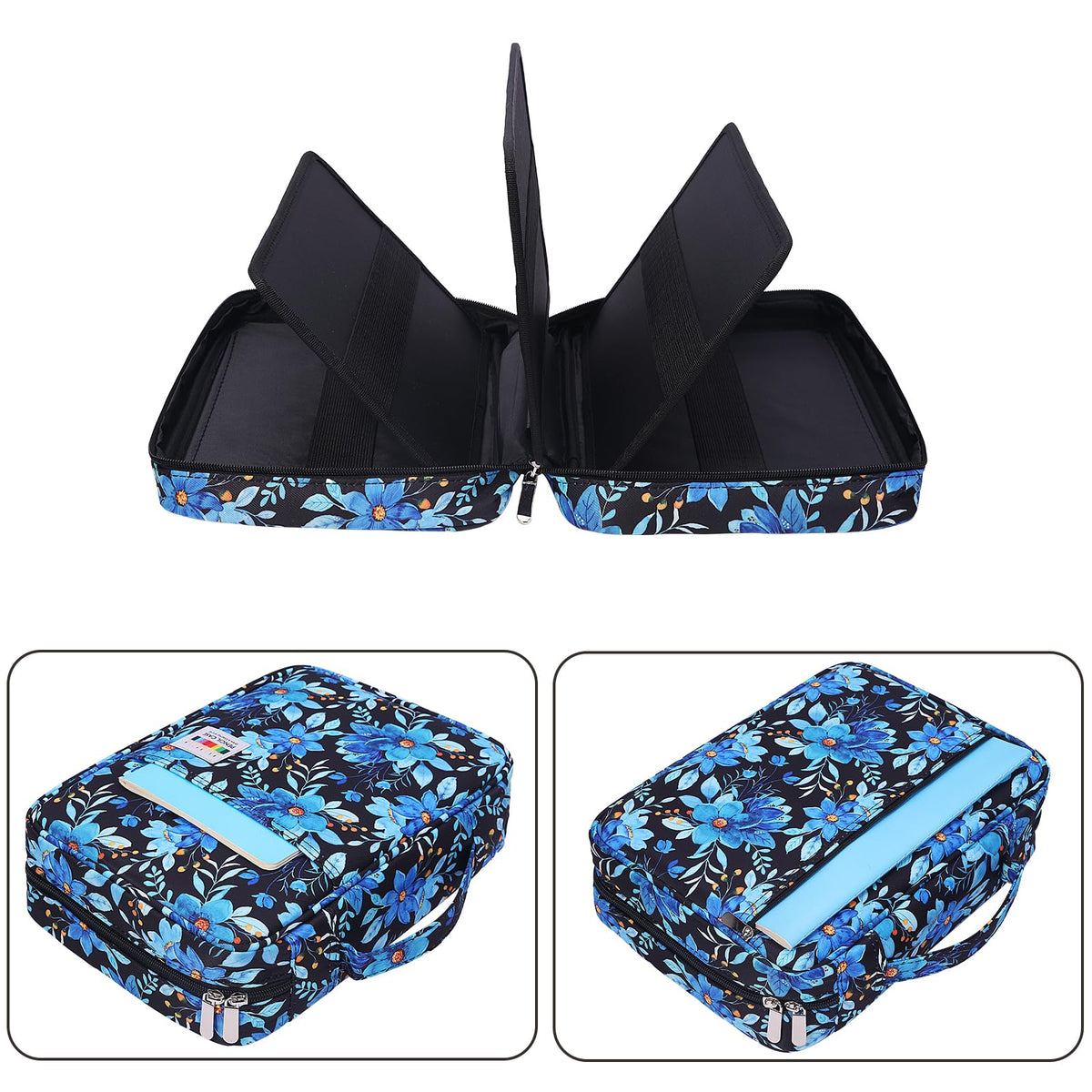 BOMKEE Colored Pencil Case 220 Slots Pencils/Gel Pens Organizer Waterproof Travel Case Zipper