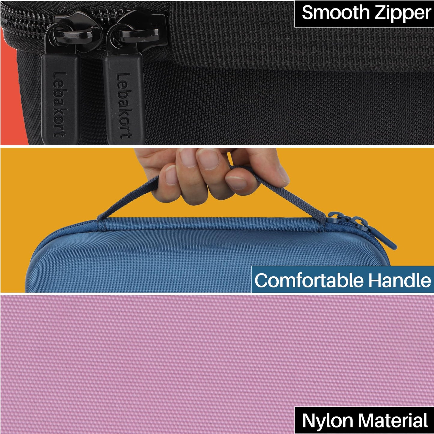 Lebakort Storage Case Compatible with DYMO LetraTag 100H / 100H Plus Handheld Label Maker (Pink
