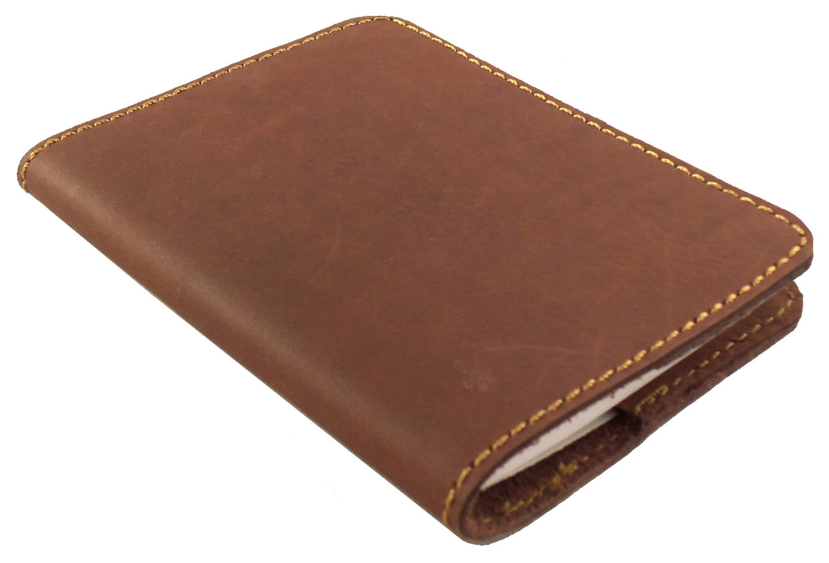 Rustic Ridge Leather Refillable Leather Pocket Notebook - Mini Composition Cover - Fits Standard
