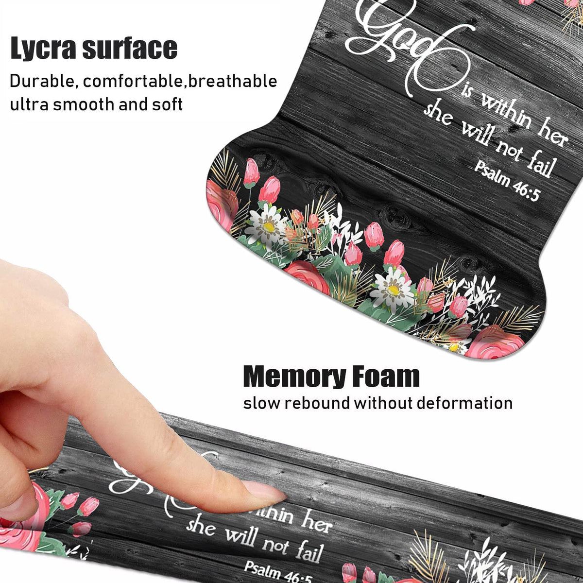 Keyboard Wrist Rest and Mouse Wrist Rest Pad Set with Coasters, Ergonomic Support, Non-Slip PU
