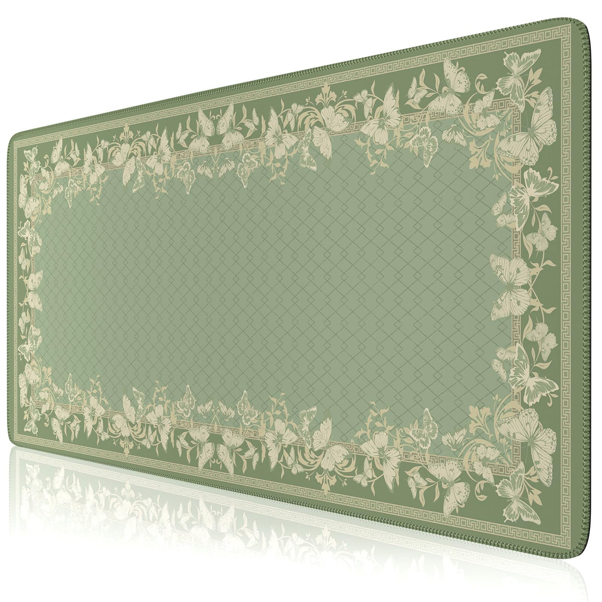 HAOCOO Light Green Desk Pad, Cute Computer Mat for Office Desk Decor