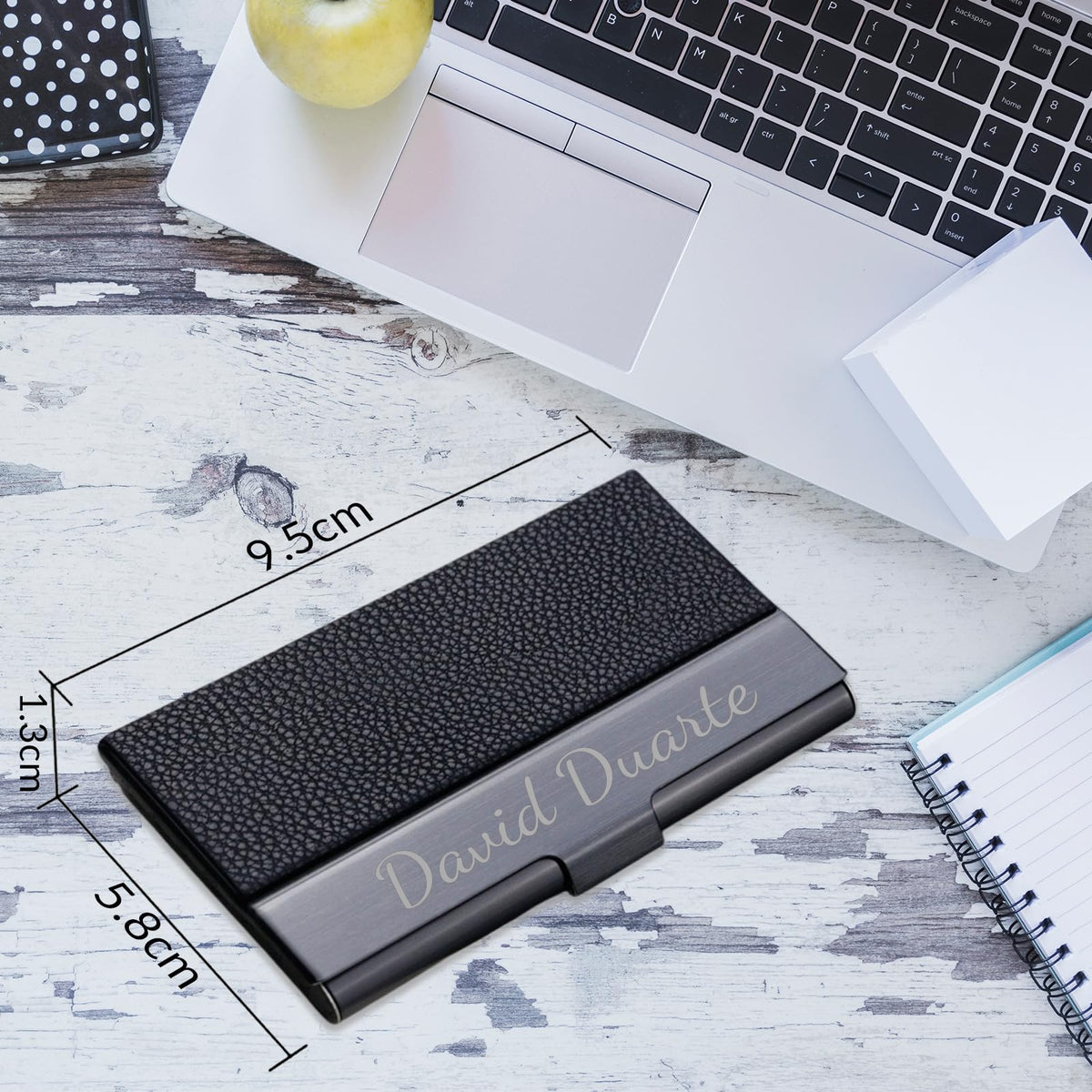 Taikuri Custom Business Card Holder Personalized Engraved Leather Business Card Case Holder