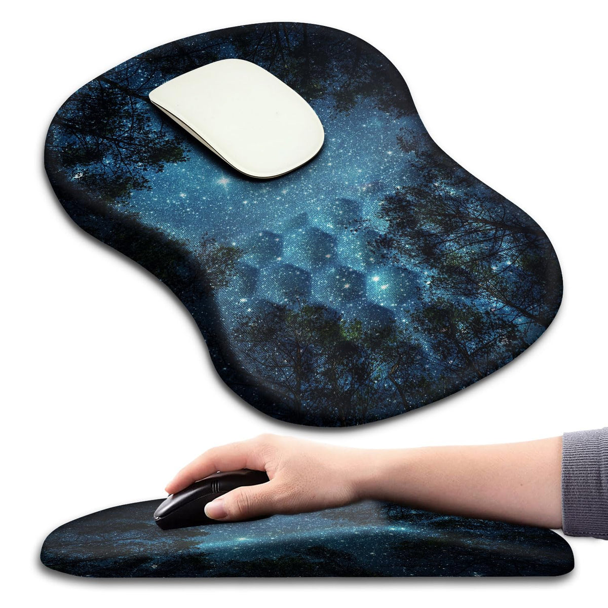 KUOSGM Mouse Pad Wrist Support, Ergonomic Mouse Pad with Massage Dot, Comfortable Computer Mouse