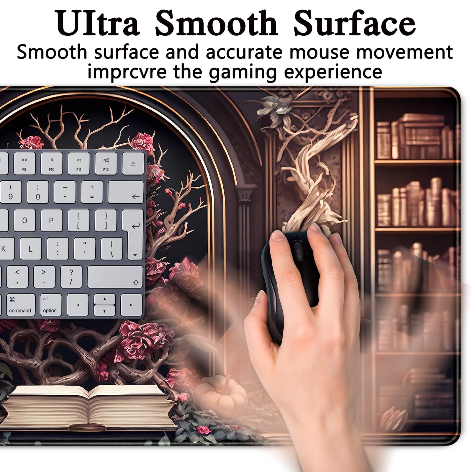 CYZFF Gothic Large Mouse Pad XXL Desk Pad Gaming Mousepad Extended Keyboard Mat 31.5 x 15.7 in