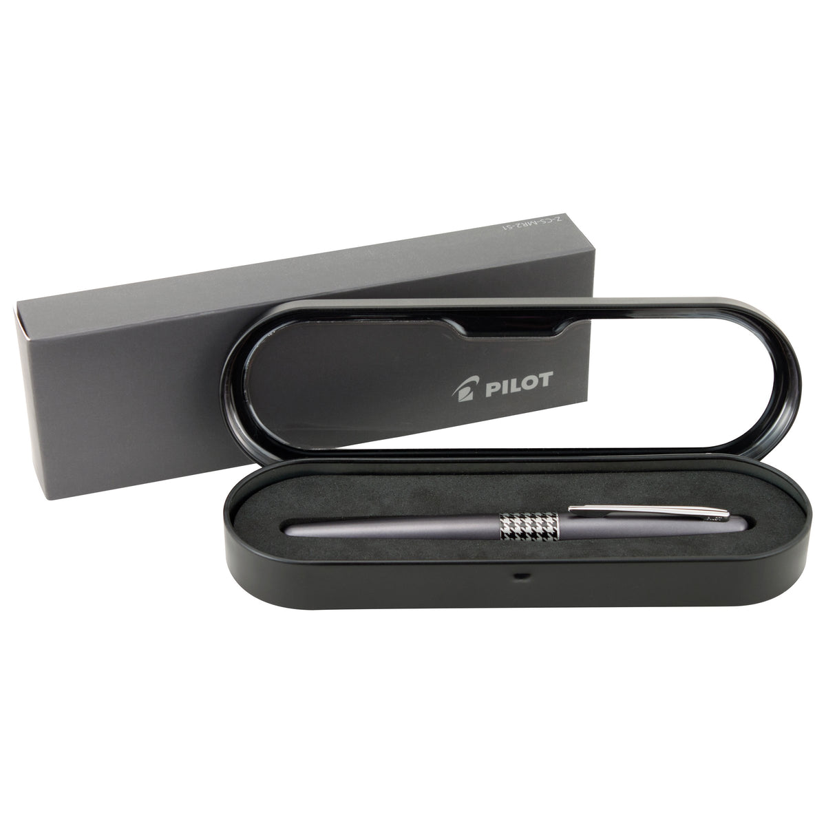 PILOT MR Retro Pop Collection Fountain Pen in Gift Box, Gray Barrel with Houndstooth Accent, Fine