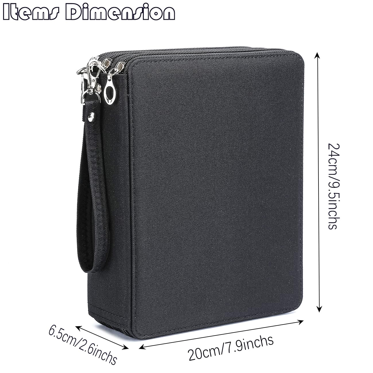 YOUNGCOL Colored Pencil Case - 120 Slots Pencil Holder with Handle Strap Large Capacity Pencil