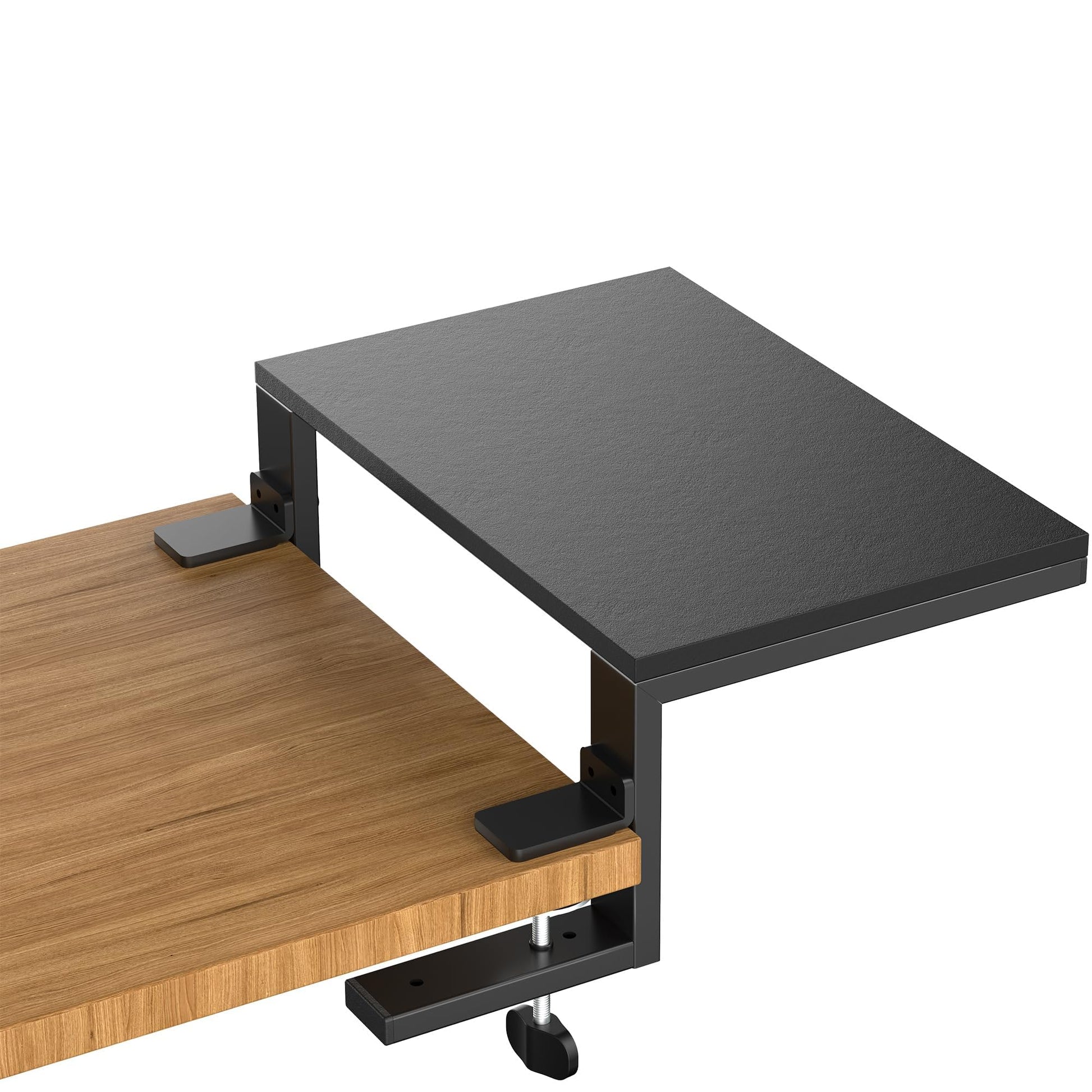 ARES WING Clamp-On Desk Extender Monitor Shelf, 15x9.8 up to 44lbs