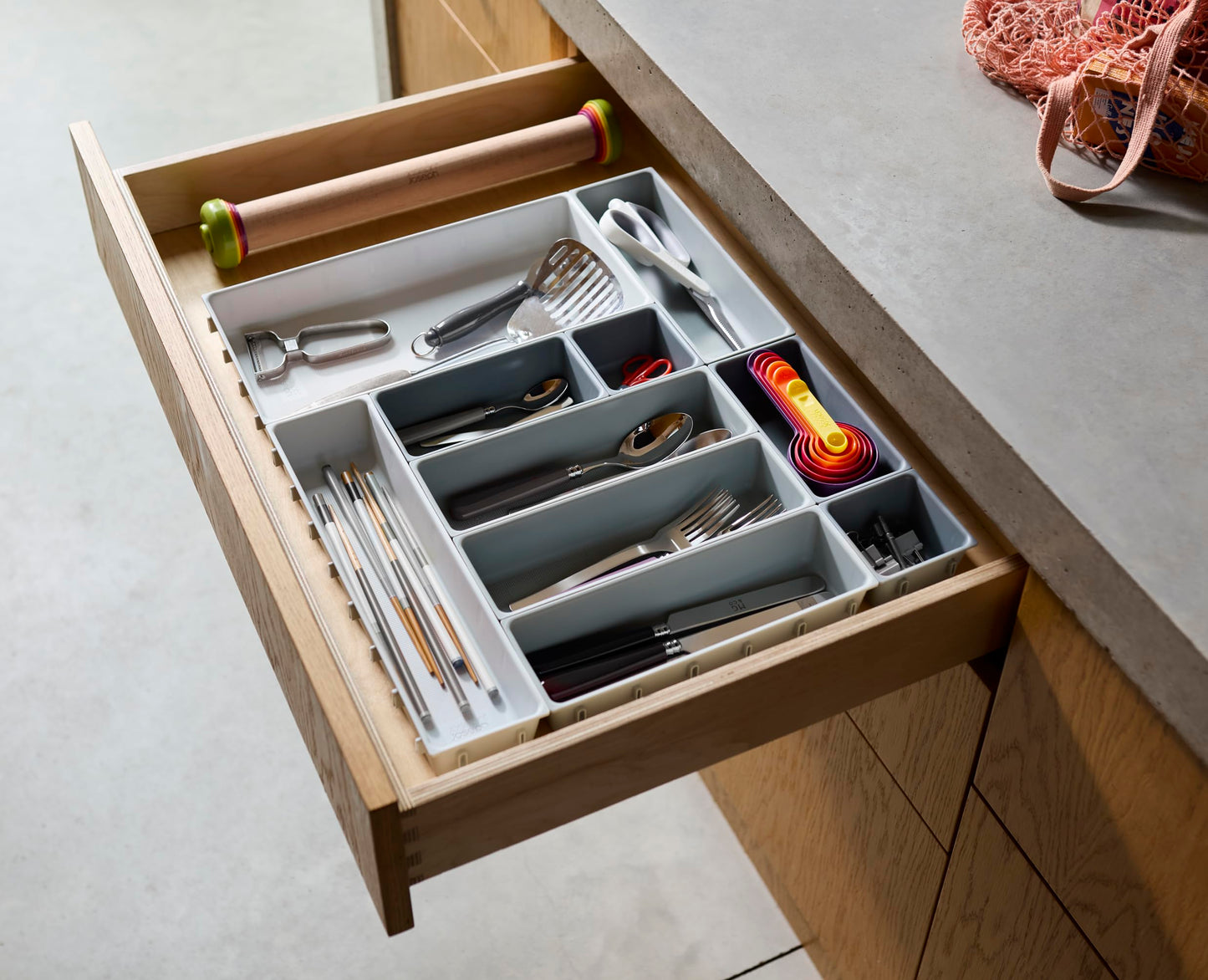 Joseph Joseph Blox Modular Drawer Organizer, Storage Bins, 10 Piece Set