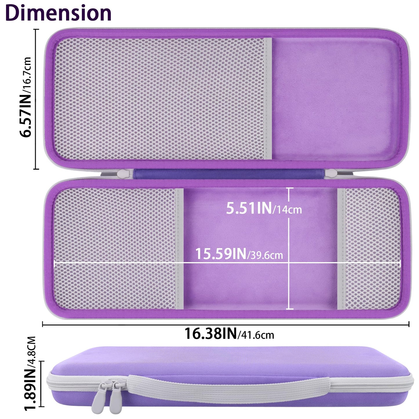 co2CREA Hard Case for Logitech POP ICON Keyboard & Mouse Combo, Lilac