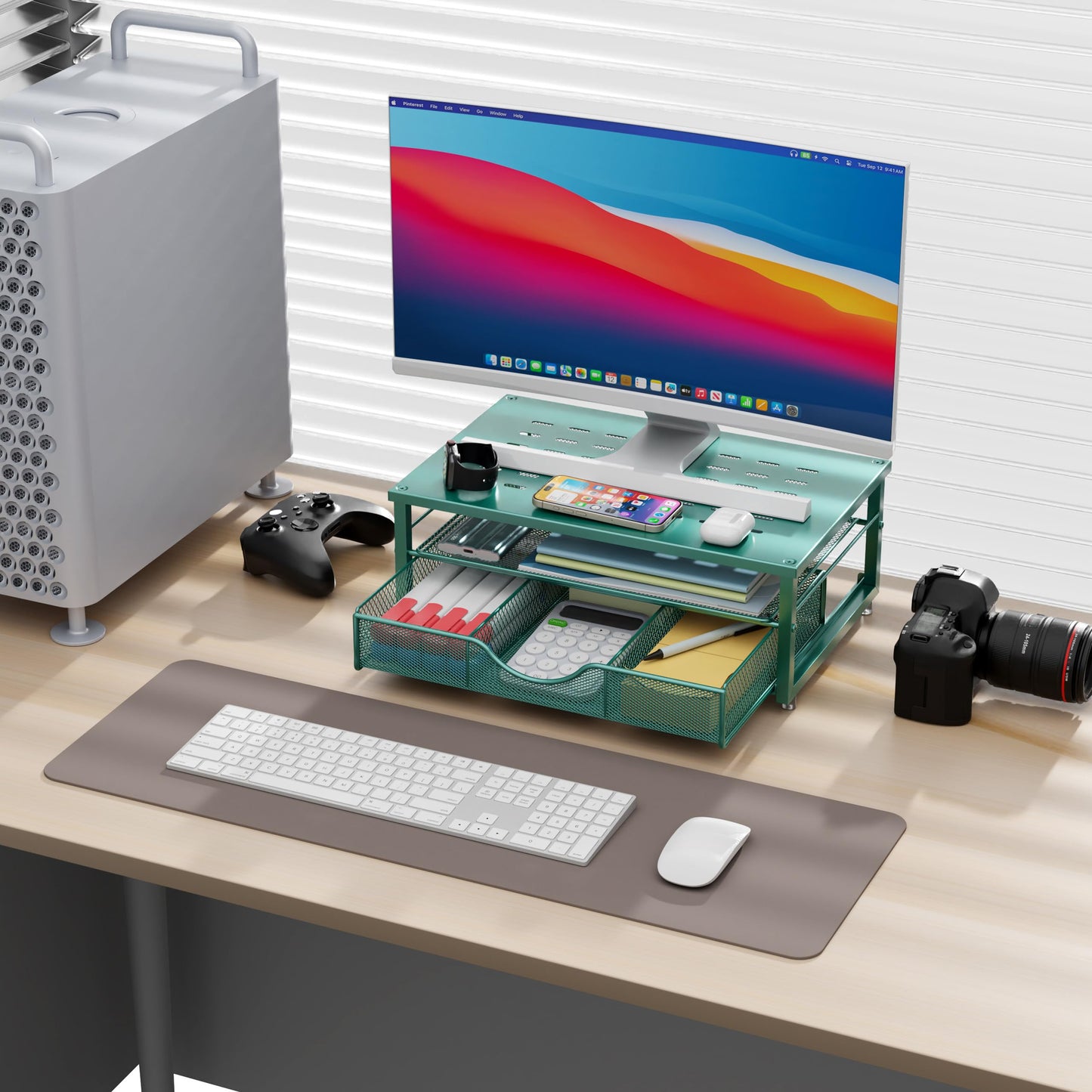 gianotter Computer Monitor Stand Riser with Drawer