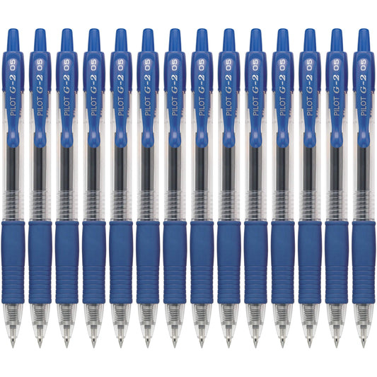 Pilot, G2 Premium Gel Roller Pens, Extra Fine Point 0.5 mm, Pack of 14, Blue