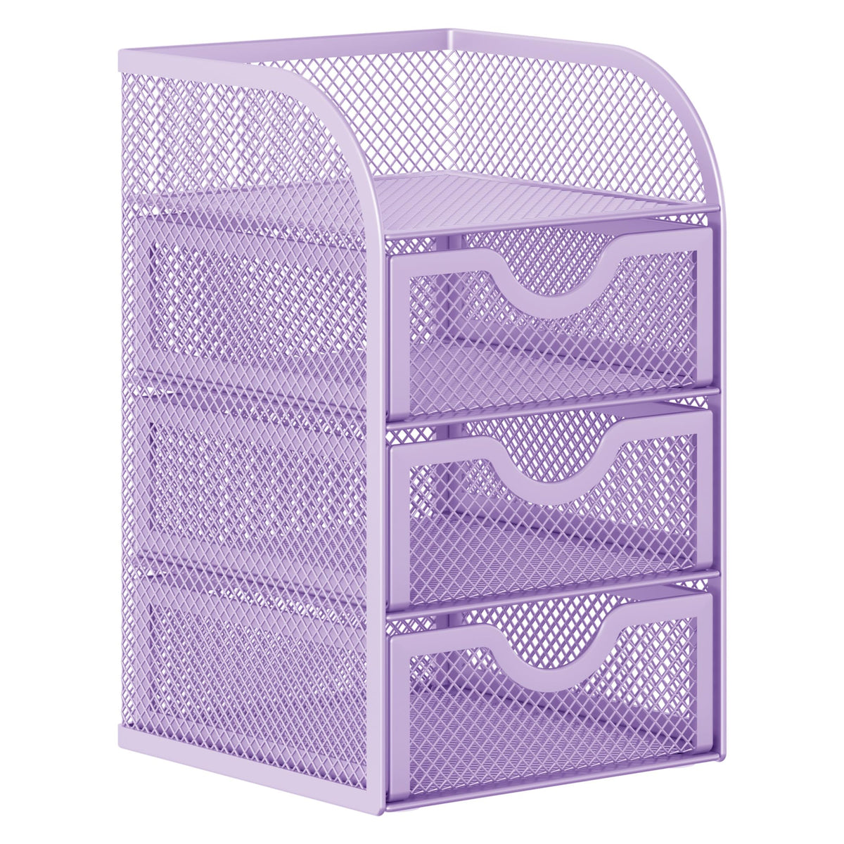 EasyPAG Mesh Desk Organizer with 3 Drawer Office Desktop Organizers and Accessories Stationery