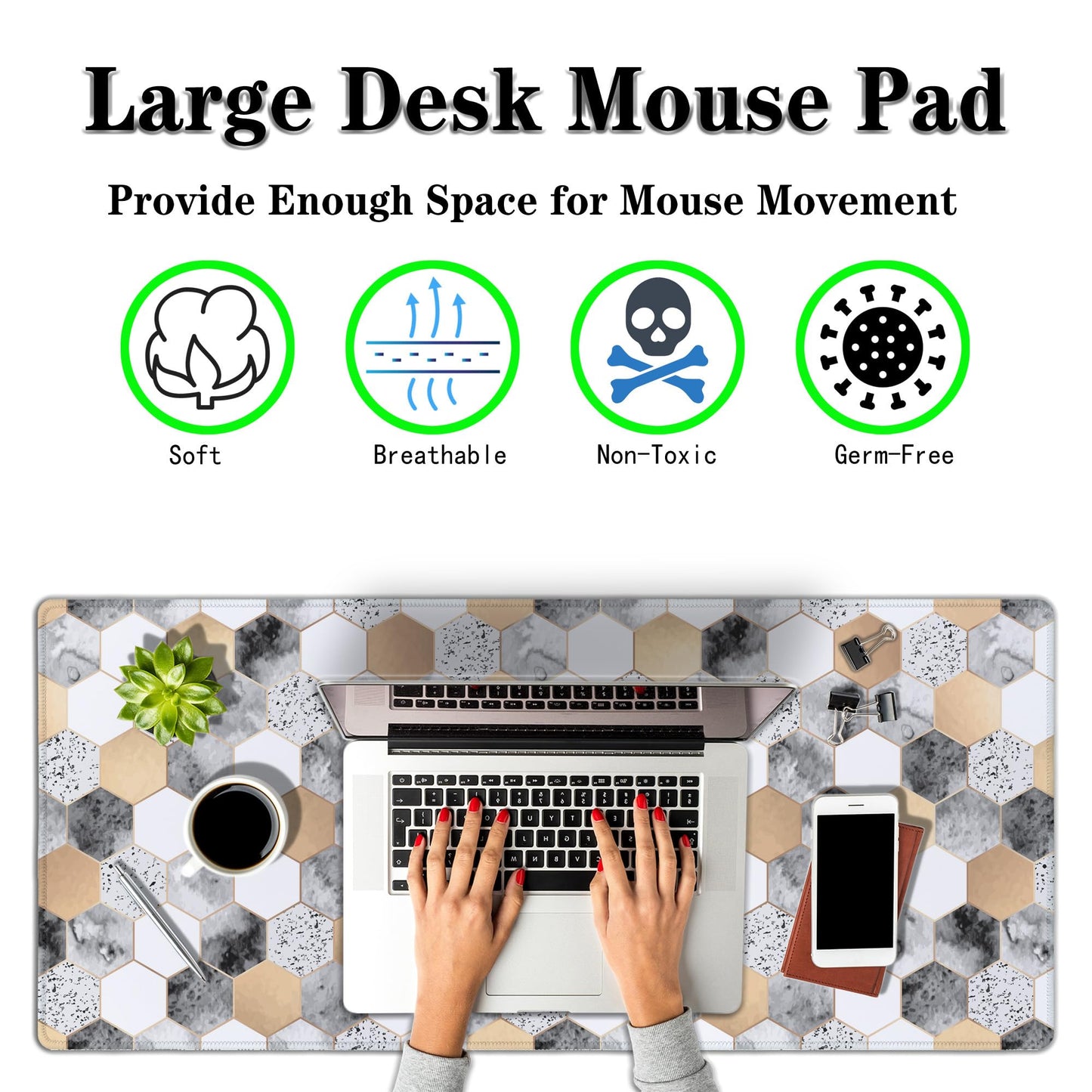 Samgula XXL Mouse Pad Desk Mat Large Gaming Mouse Pads Computer Mats 900X400 Mousepad Non-Slip