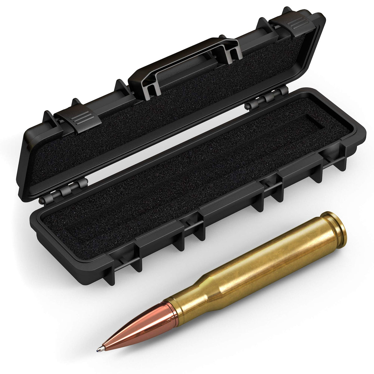 50 BMG Real Bullet Pen – Brass Casing Refillable Gun & Rifle Pen for Men & Dads, Tactical Gift Box