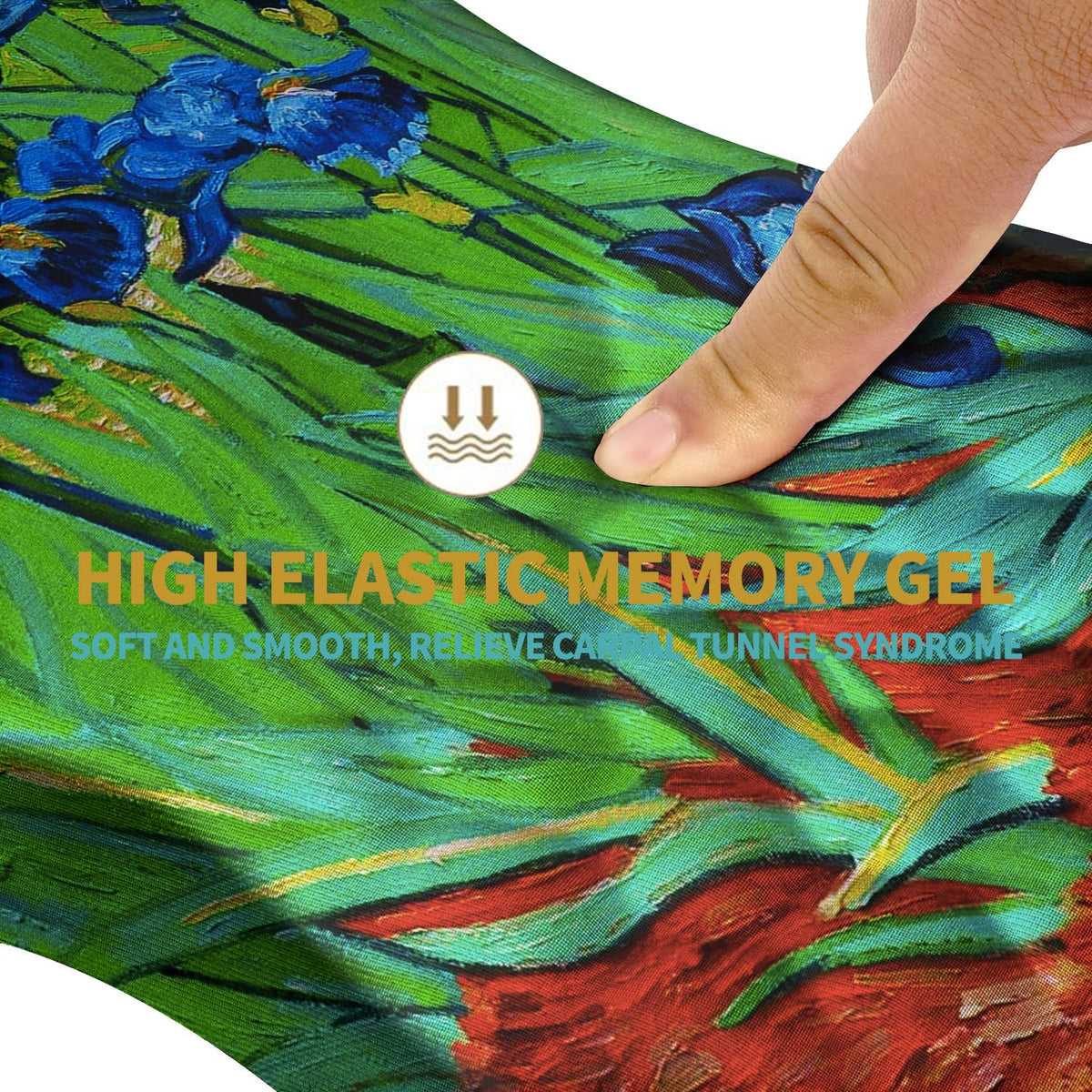 Hokafenle Ergonomic Mouse Pad Wrist Support with Massage Design, Wrist Rest Pain Relief Mousepad