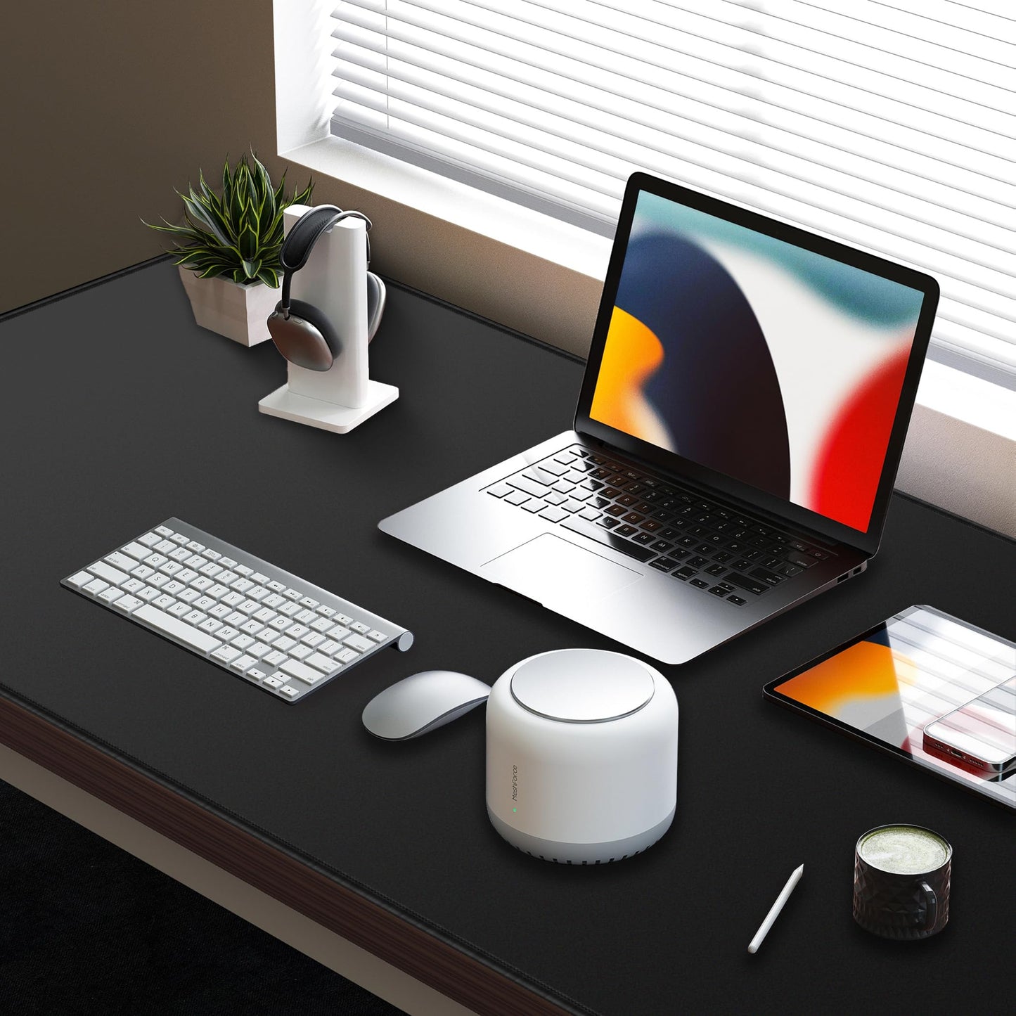 LL-COEUR XXL Black Mouse Pad Gaming Keyboard Mat Laptop Office Desk Mat (43.3" x 23.6" x 0.12")
