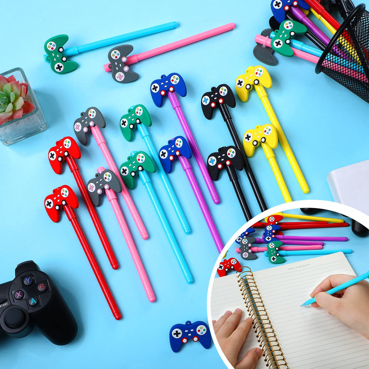 Tinlade 48 Pcs Video Game Pens Gamer Party Favors Video Gaming Birthday Party Favor Gifts