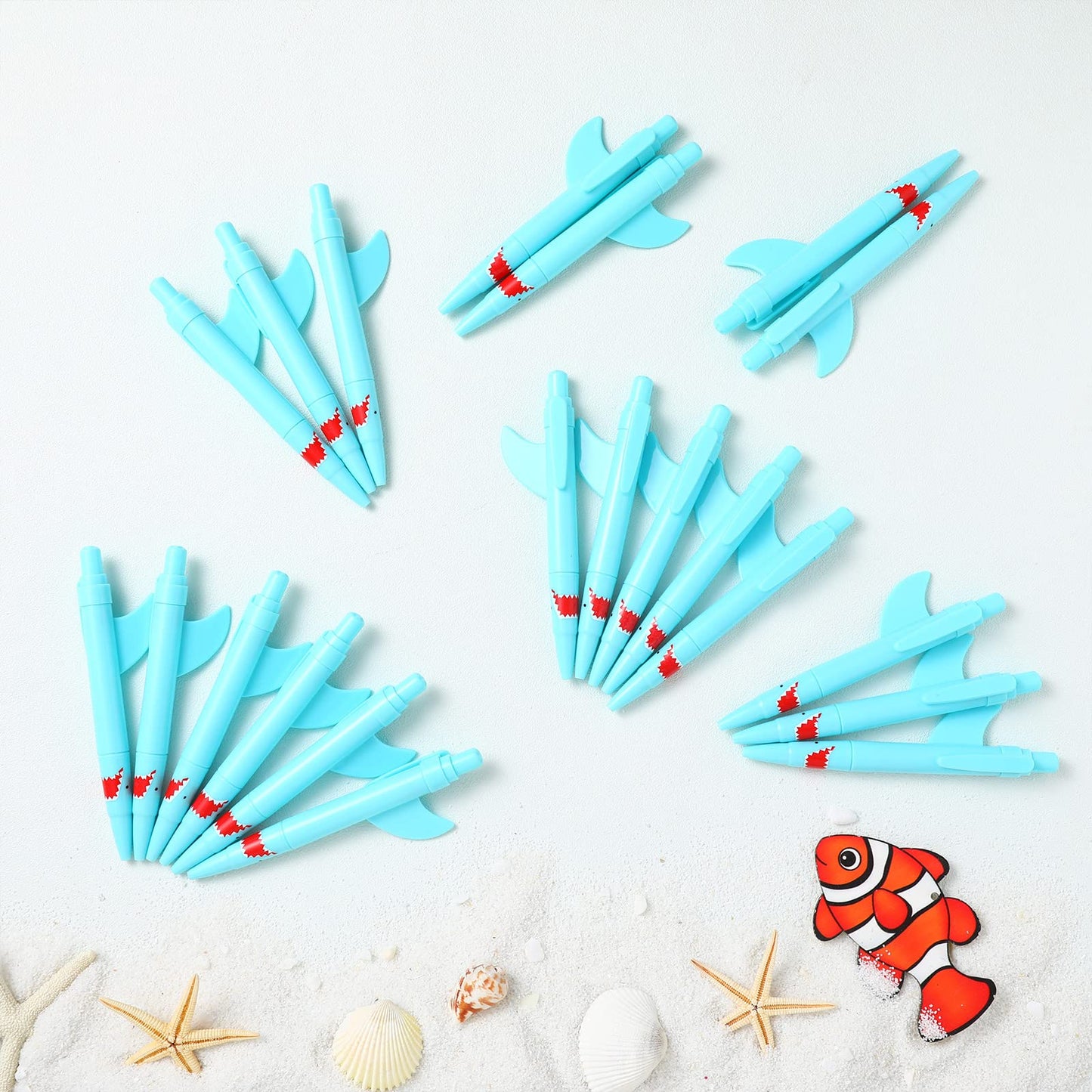 Sinmoe Shark Pens for Kids Cute Fun Pens Bulk Plastic Novelty Shark Pencil Back to School Sharks