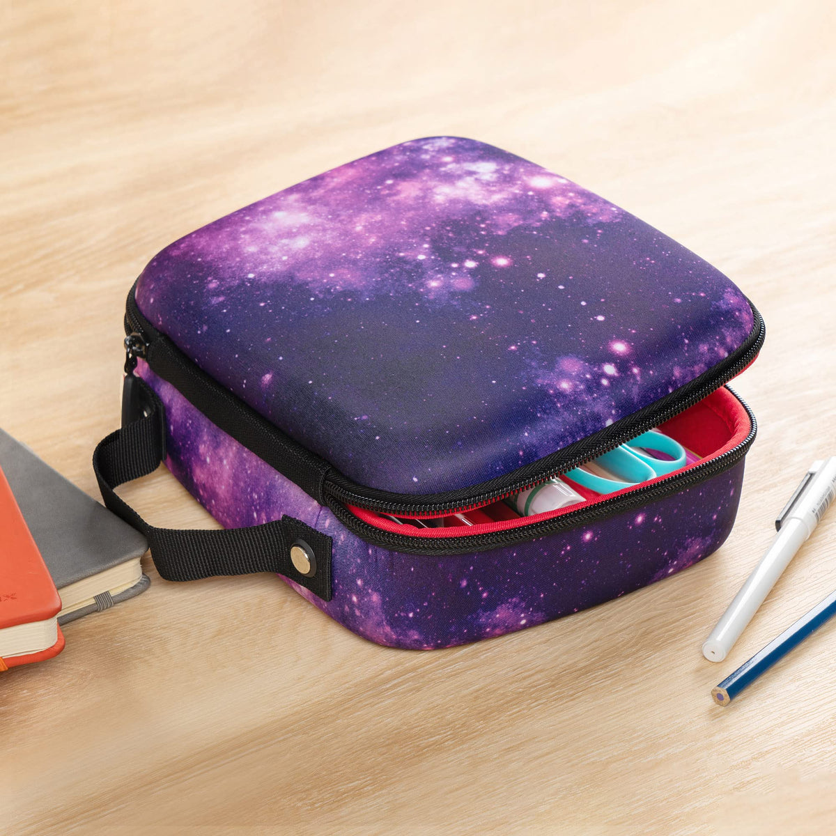 ZIPIT Jumbo Pencil Case, Cute Aesthetic Large Capacity Pencil Box, Purple