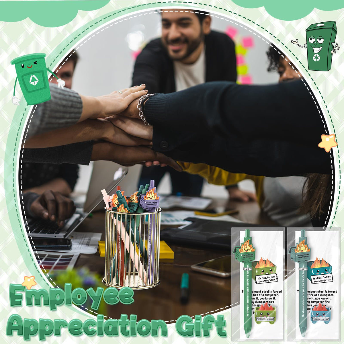 Sayglossy 24 Set Dumpster Desk Accessories Employee Gifts Bulk,Morandi