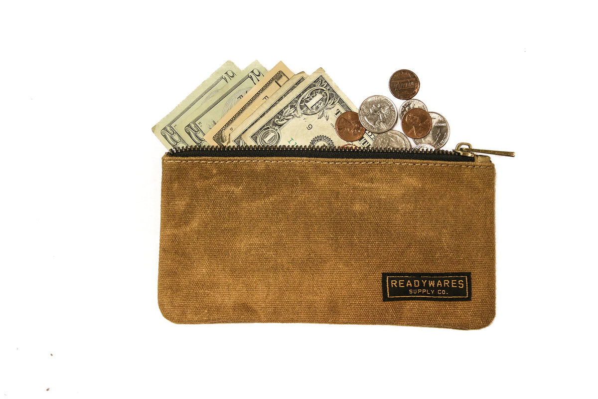 Readywares Pencil Pouch 4-Pack - Small Waxed Canvas Bags for Organization