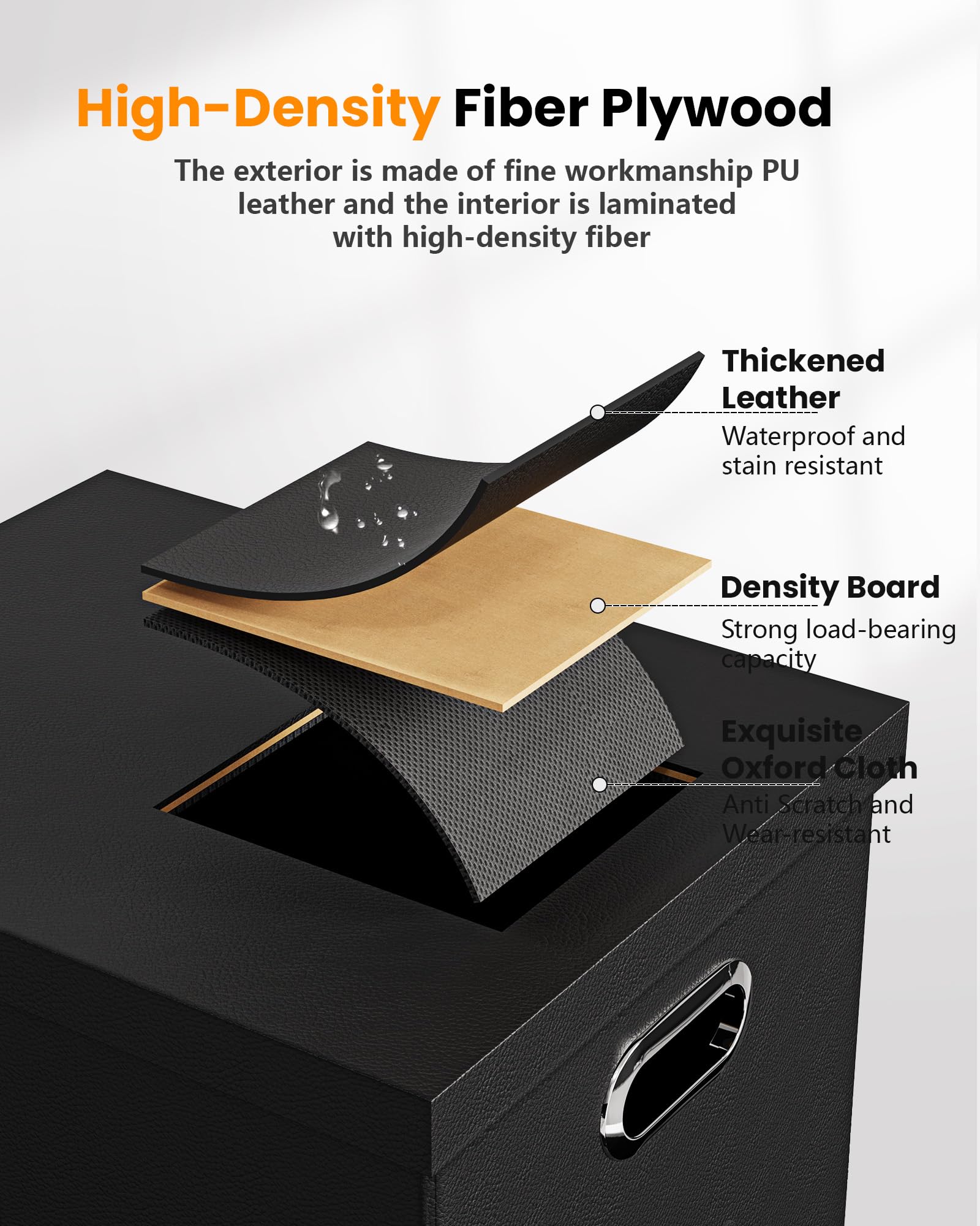 Oterri File Organizer Box with Lid - Portable Hanging File Box for Letter/Legal Files