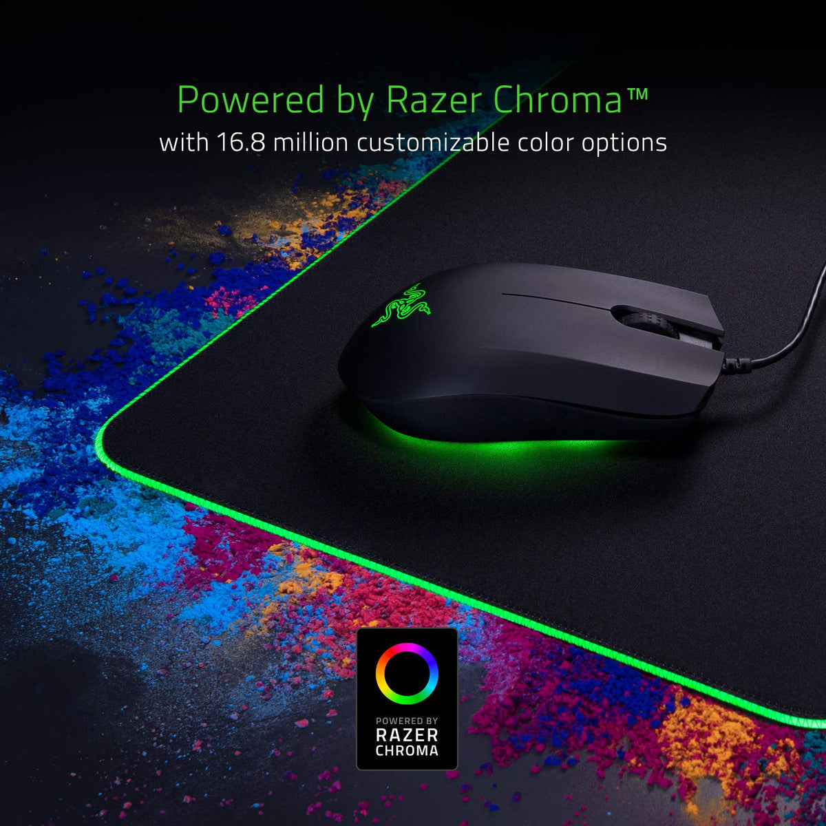 Razer Goliathus Extended Chroma Gaming Mousepad, Soft Cloth Material, Black