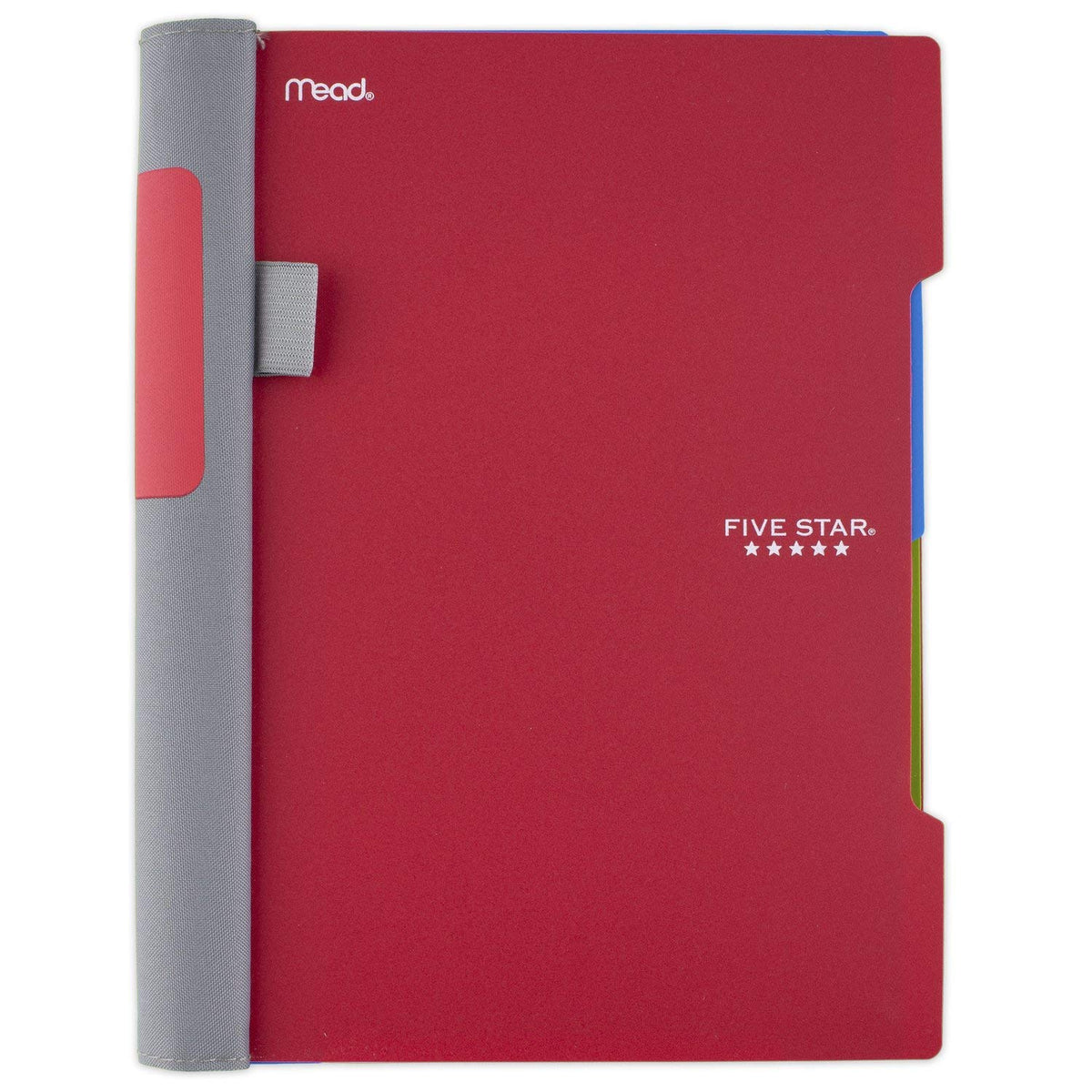 Five Star Advance Spiral Notebook, 2 Subject, College Ruled Paper, 100 Sheets, 9-1/2" x 6", Red