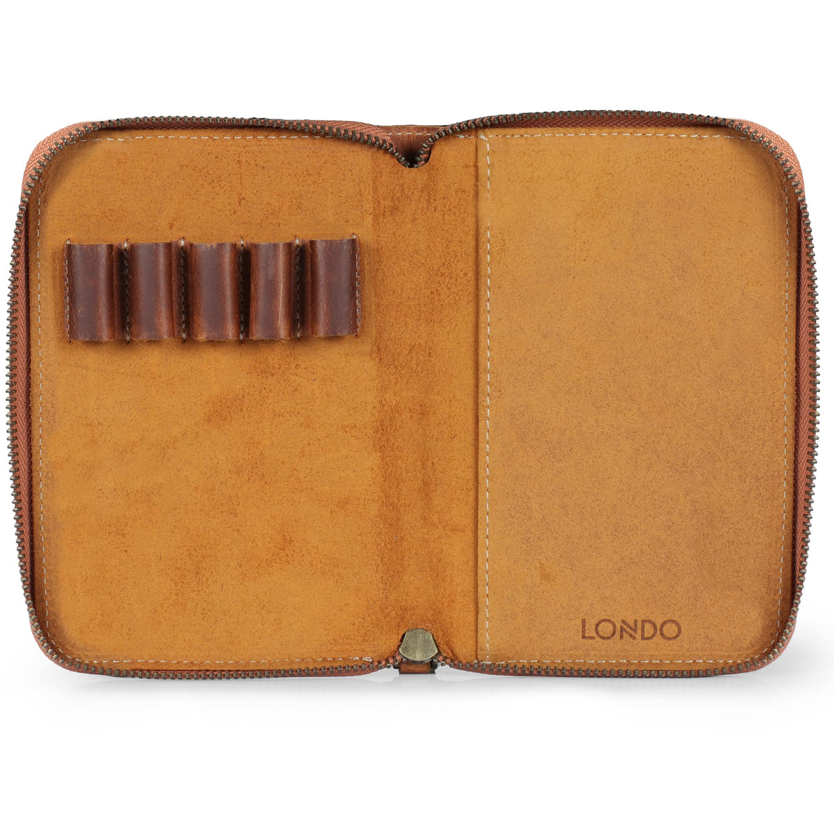 Londo Genuine Leather Padfolio – Portfolio Folder with Pencil Holder, Notepad & Zipper Closure for