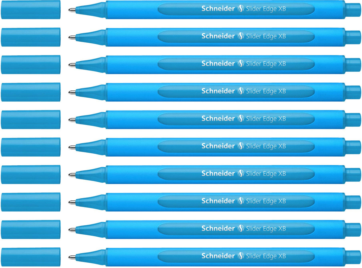 Schneider Slider Edge XB Ballpoint Pen, Box of 10, Light Blue (152210)