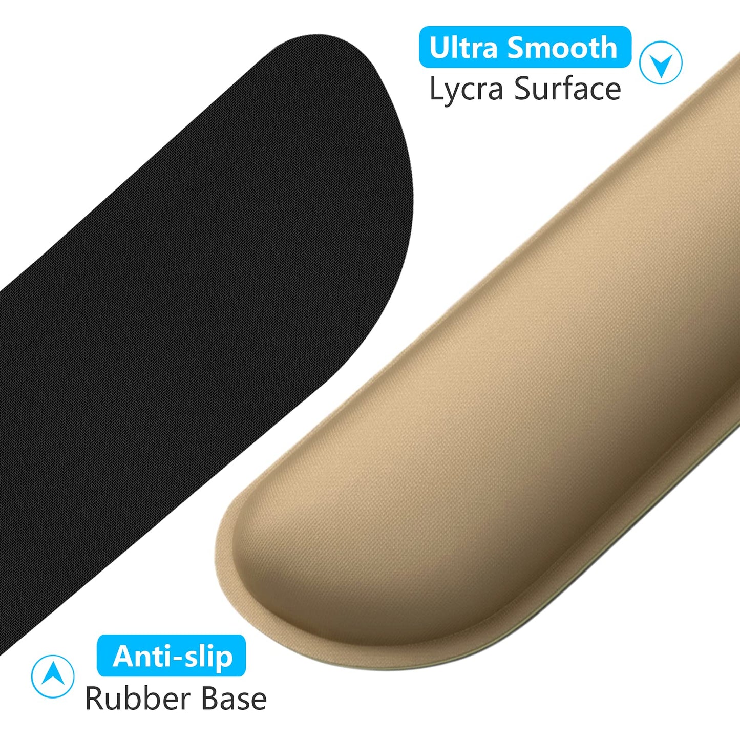 Dapesuom Enlarge Keyboard Wrist Rest, Memory Foam Wrist Cushion for Desk Mats Support, Cute Typing