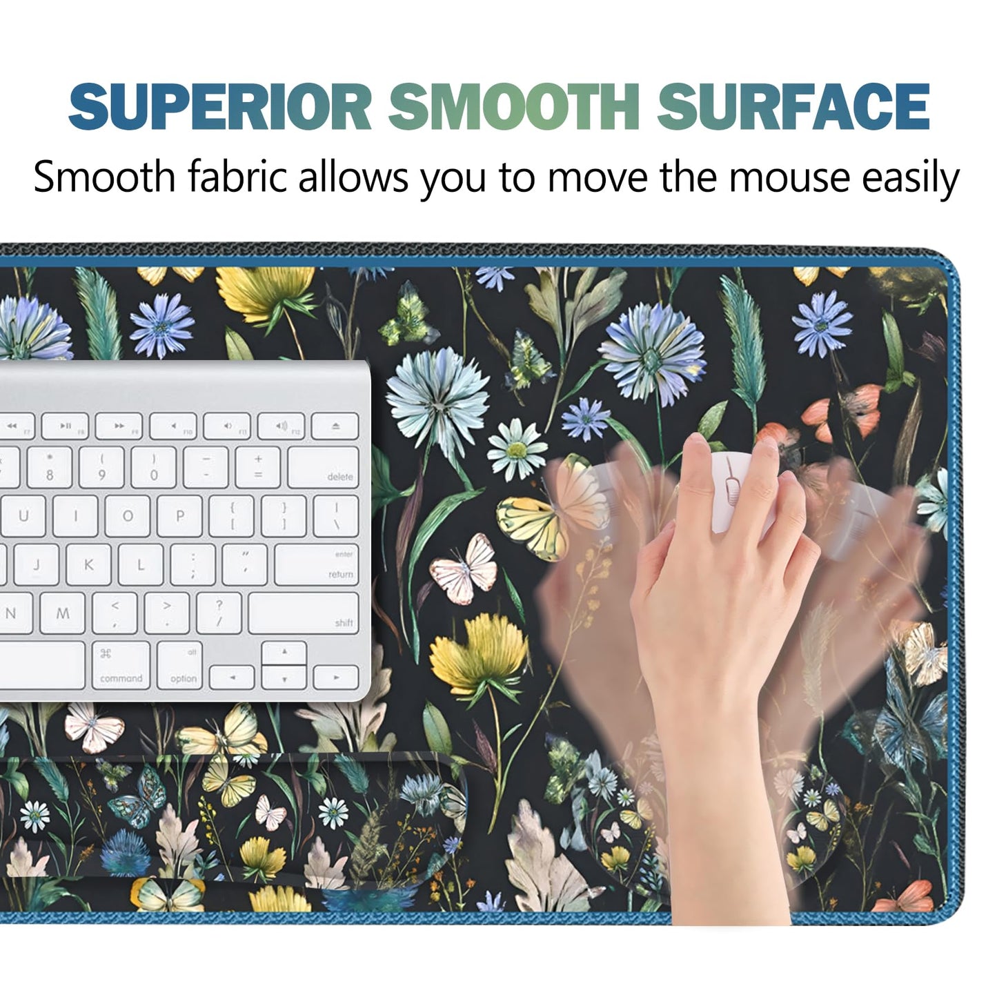 ARTSO Keyboard Mouse Pad Set, Extended Mouse Pad with Keyboard Wrist Rest Support, Memory Foam