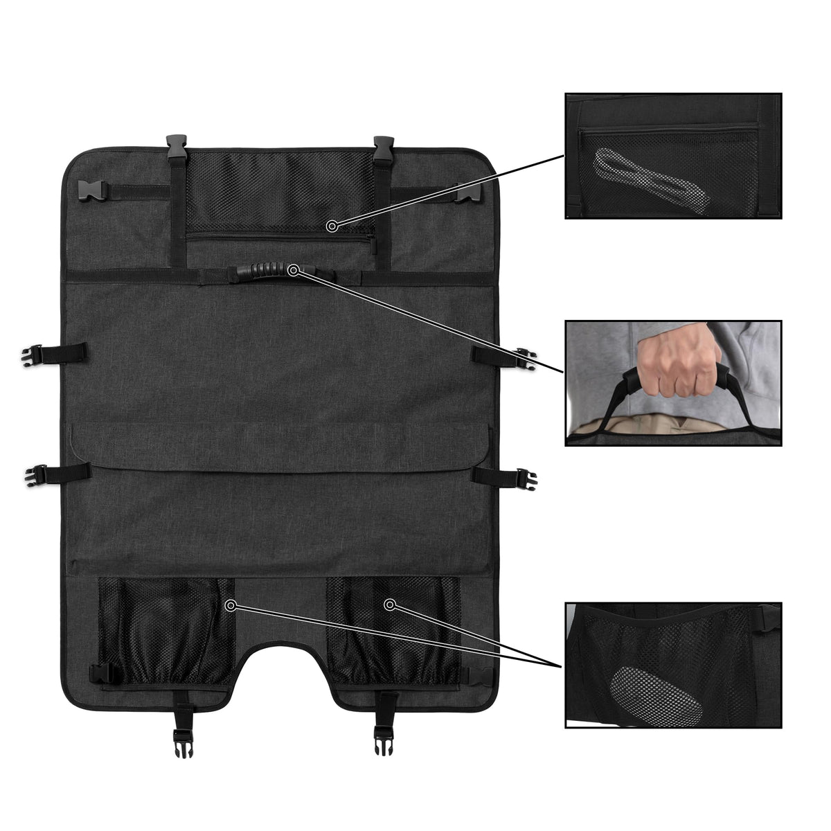CURMIO 24 Inch Computer Monitor Carrying Case with Rubber Handle, Black