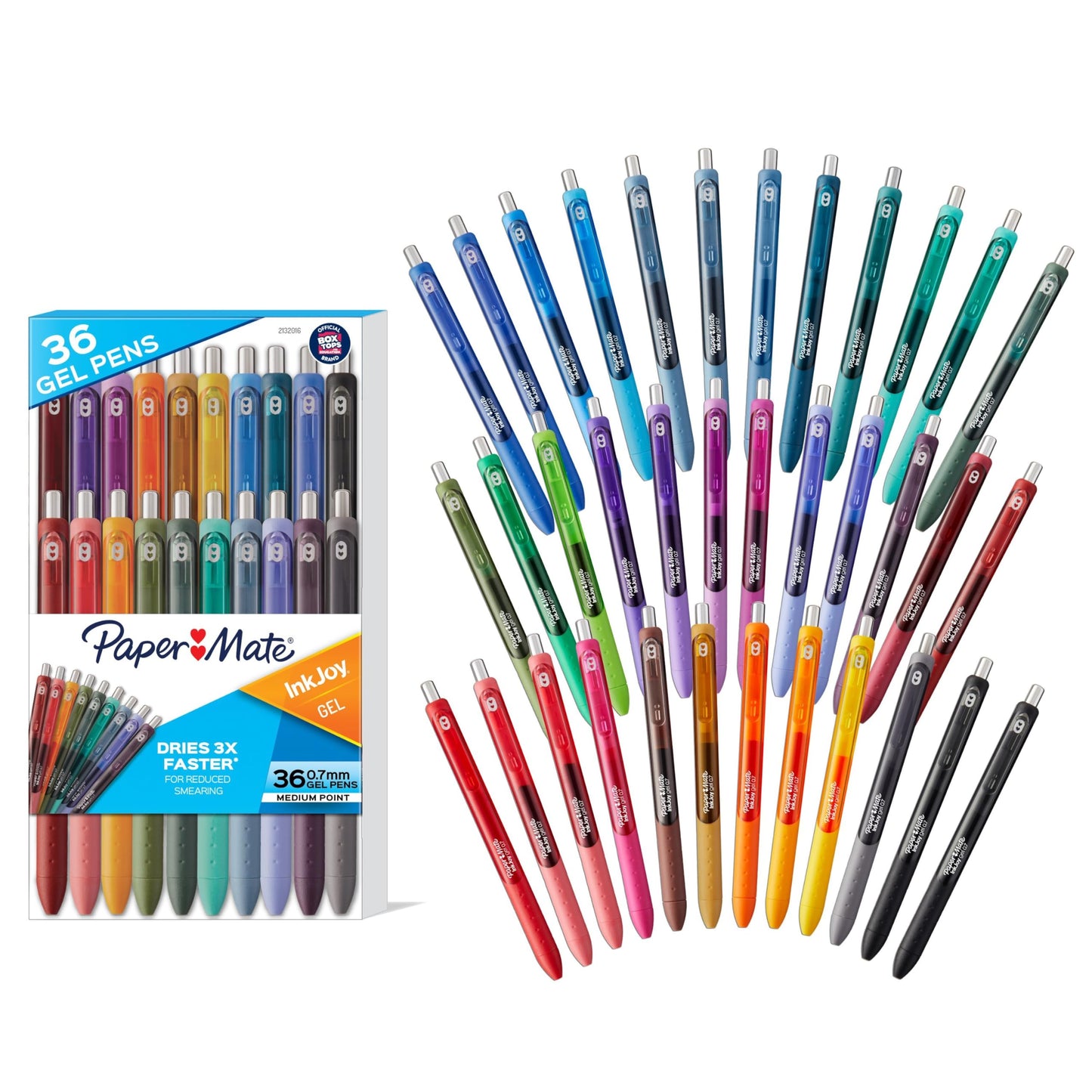 Paper Mate InkJoy Gel Pens, Retractable, Medium Point (0.7 mm), 36 Count - Office Supplies, Smooth