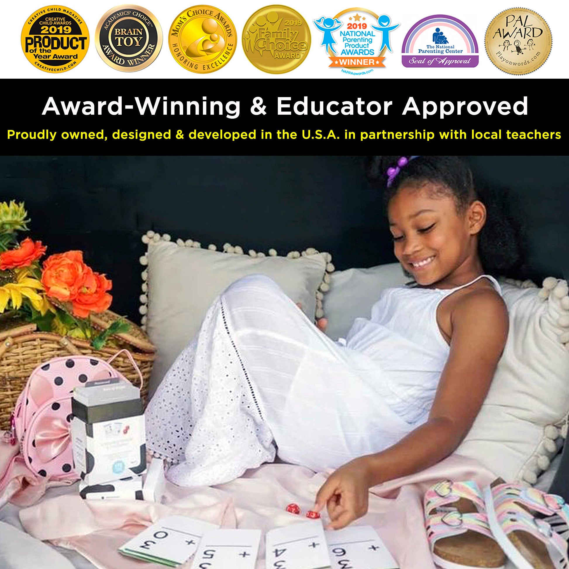 Think Tank Scholar 346 Addition and Subtraction Flash Cards +2 Dice Set (Award Winning) All Facts
