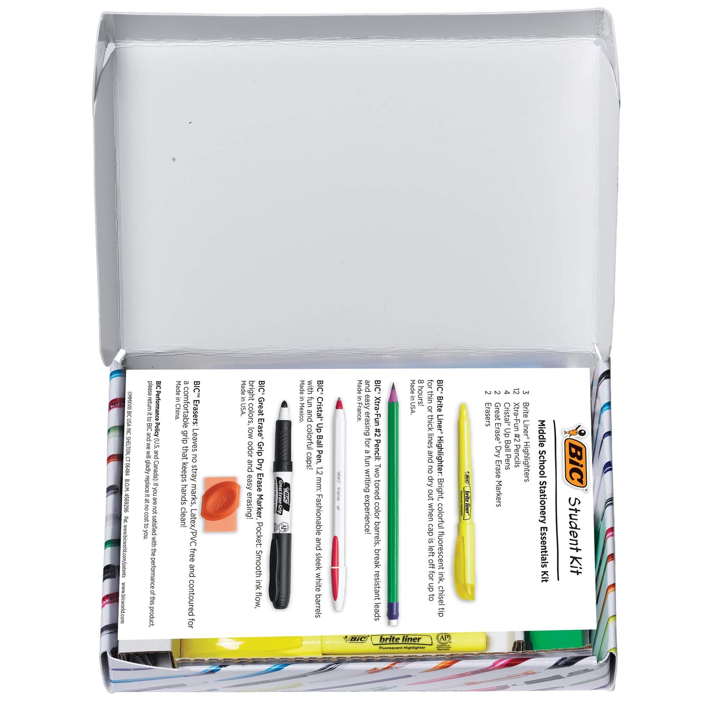 BIC Student Kit; Assorted Stationery Essentials; 23 Count