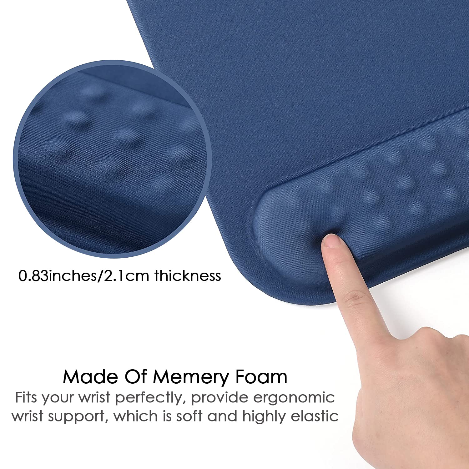 IFAN Mouse Pad with Gel Wrist Support Rest Ergonomic Mouse Pad with Wrist Support High Elasticity