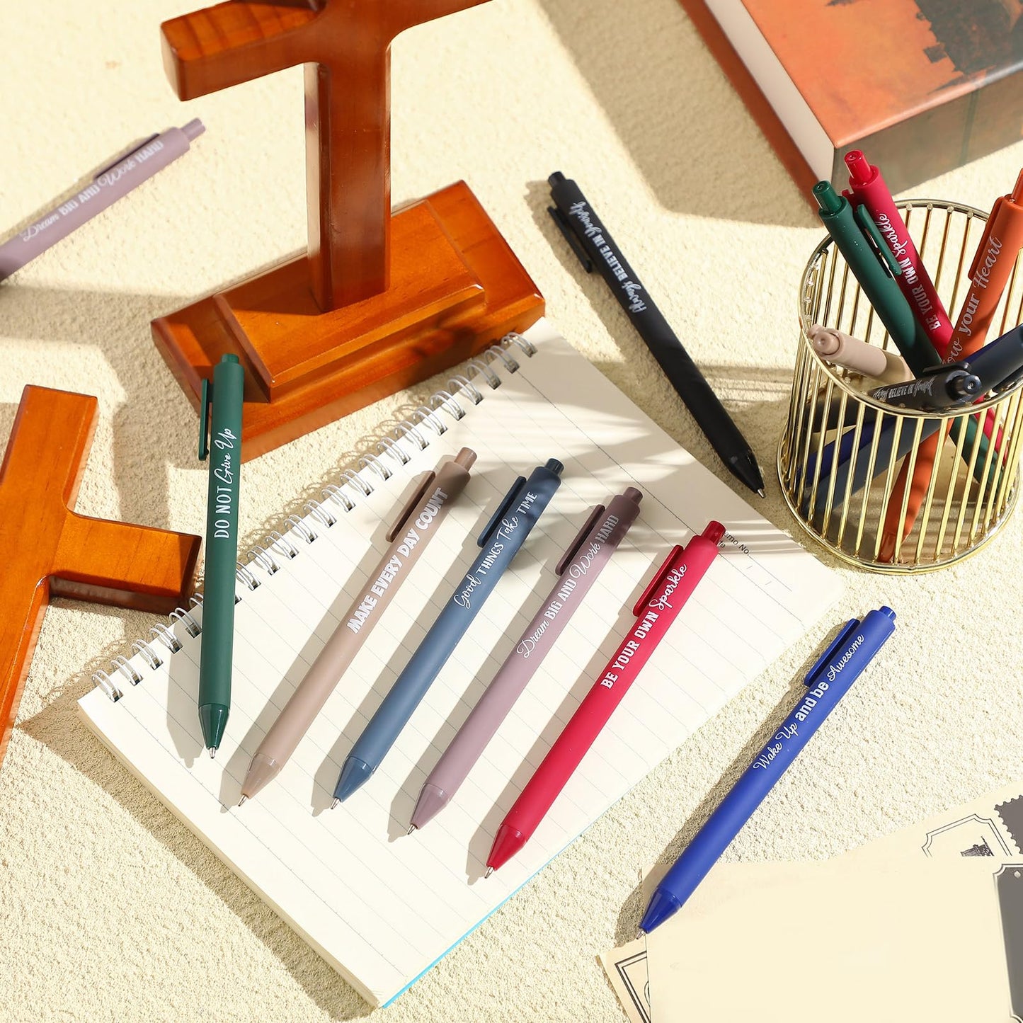 Sayglossy 80 Pcs Motivational Pens Christian Ballpoint Pens Inspirational Quotes Writing Tool Small