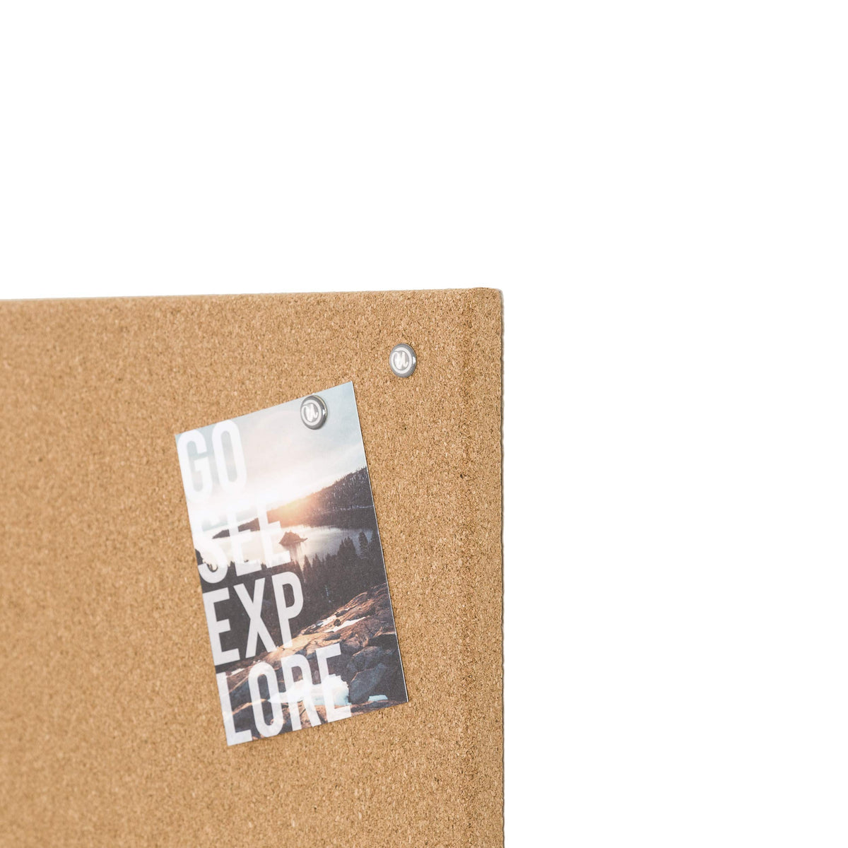 U Brands Bulletin Board Office Wall Decor, Frameless Cork Board, 14 x 14